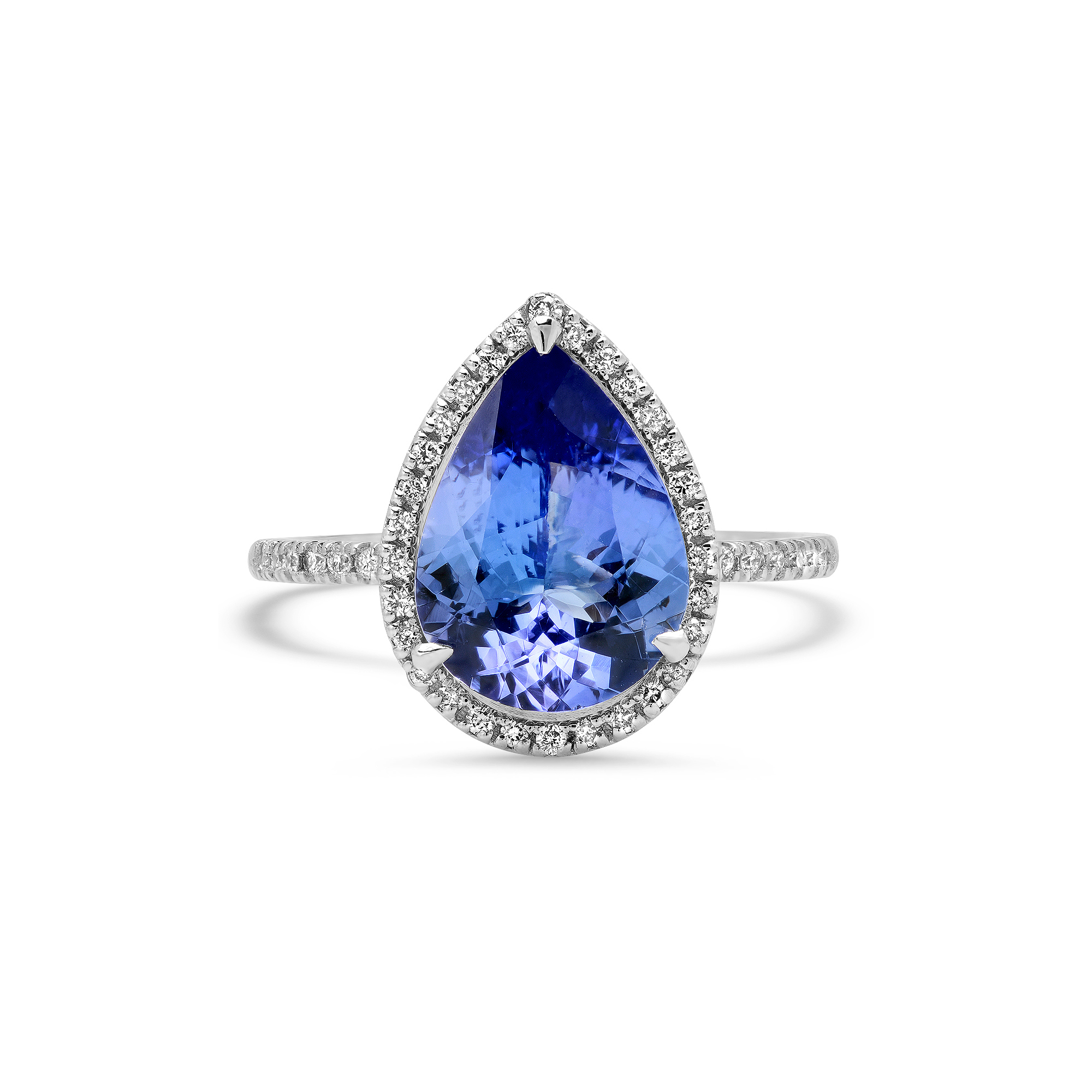 PRE- Pear Shape Blue Tanzanite Ring | Christine K Jewelry