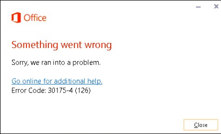 How to troubleshoot Error Code 30175-4