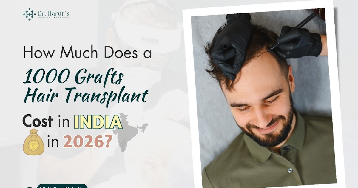 How Much Does a 1000 Grafts Hair Transplant Cost in India in 2026?